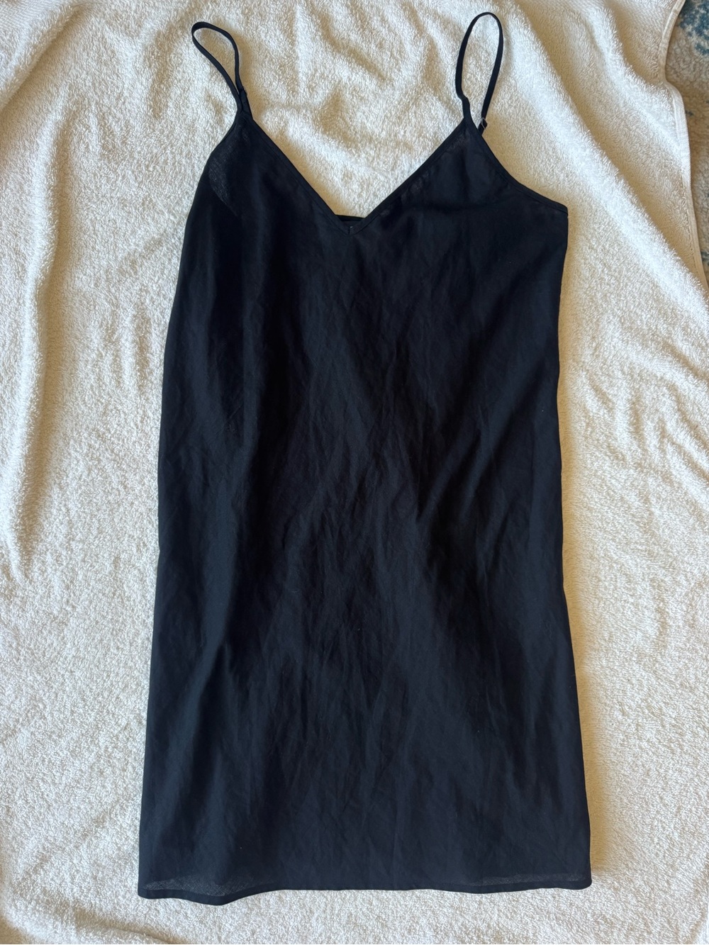 Theory Black Slip Cami Dress 100% Cotton